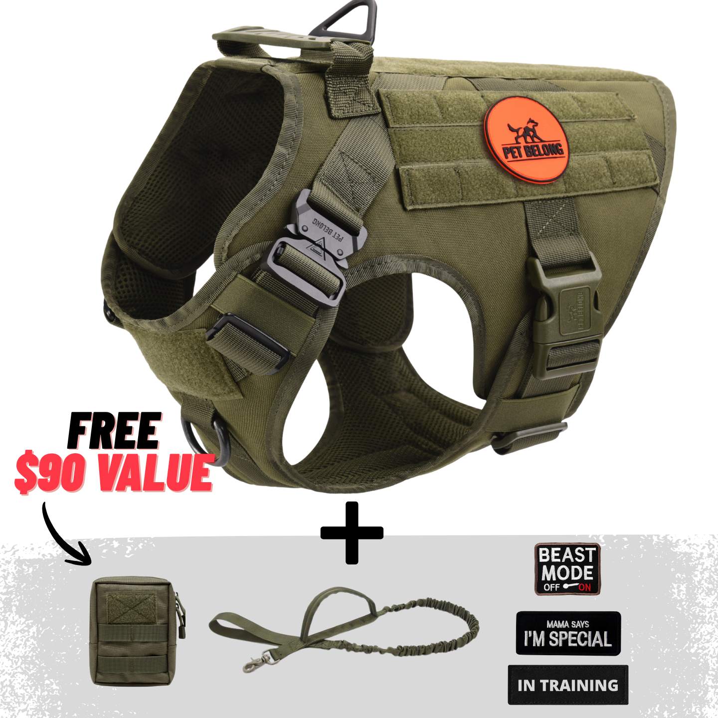Tactical No Pull Dog Harness (FATHER'S DAY OFFER)