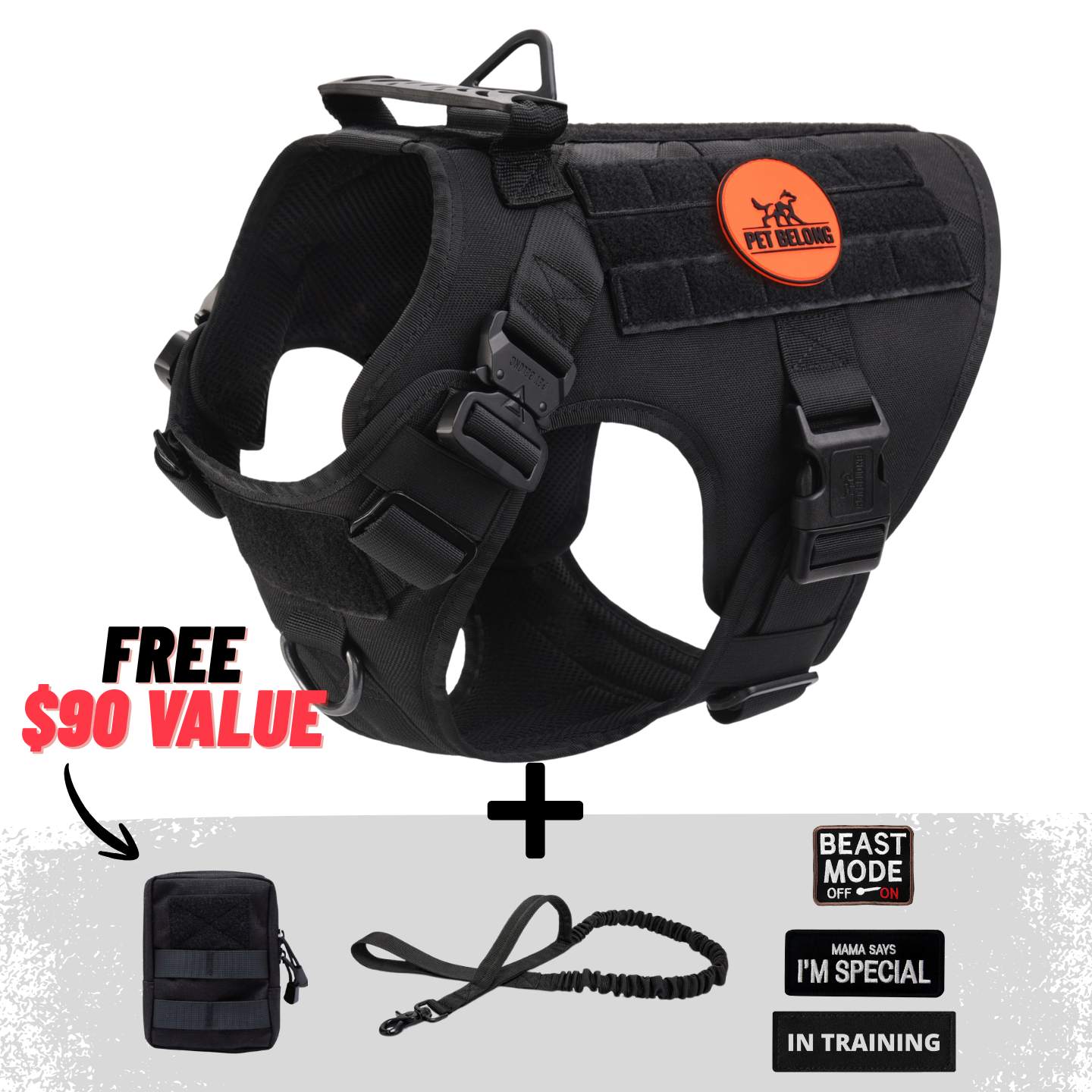 Tactical No Pull Dog Harness (FATHER'S DAY OFFER)