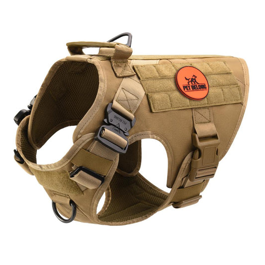 Petbelong Tactical No Pull Dog Harness v2 color Tan Size L